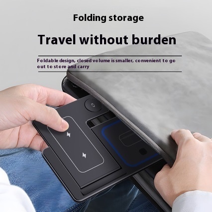 15W 3 In 1 LED Fast Wireless Charger Stand Foldable Charging Station For Smart Phone 15 14 13 12 11 IWatch 9 8 7 6 5 Airpods Pro - Image 5