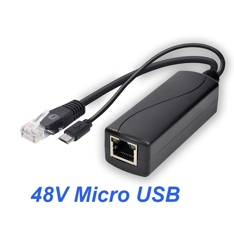 HKBTM POE Splitter 48V To 5V 12V Micro USB tpye-C BarrelJack Power Supply for Huawei for Hikvision for Bobcat for Raspberry Pi - Image 4