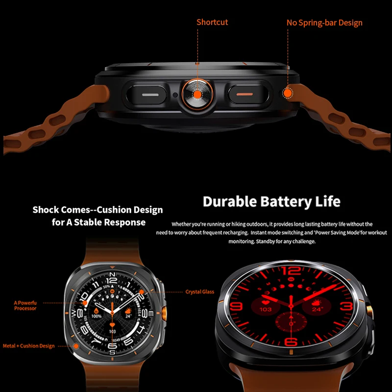New Galaxy Watch 7 Ultra GPS Tracking Smart Watch Men Amoled Screen Heart Rate Bluetooth Call NFC Sports Smart Watch For Samsung - Image 5