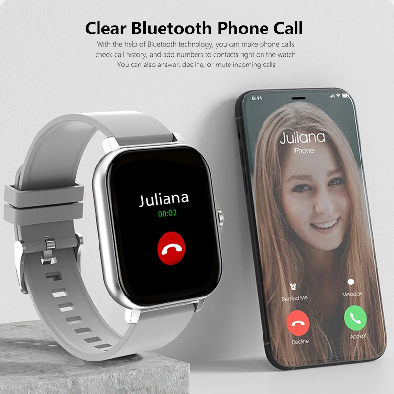 1.83'' Sports Smart Watch Fitness Clock Health Monitor Waterproof Smartwatch Wireless Call Watches for Men Women IOS Xiaomi 2024 - Image 3