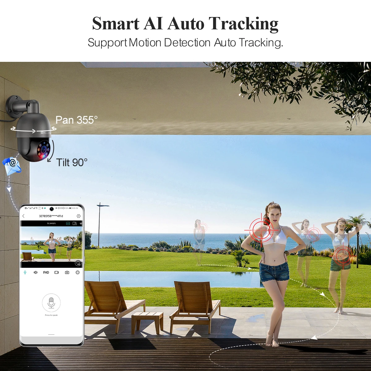 Techage 5MP 8MP 4K PTZ Security POE IP Camera CCTV Surveillance 4K Video Camera Outdoor Ai Human Detection Two Way Audio ONVIF - Image 2