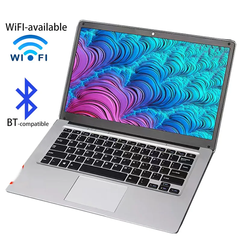 2024 Cheap 14 Inch Ultra Thin Students Laptop Quad Core Windows 10 Notebook Laptops WiFi Bluetooth for Russian & Korea - Image 2