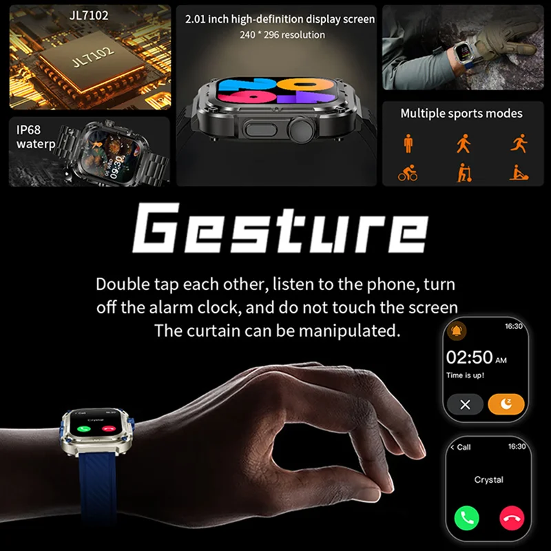 2024 New 2.1" Ultra HD NFC Bluetooth Call Smart Watch Men Compass GPS Track 460mAH Battery Waterproof Watches For Huawei Xiaomi - Image 2