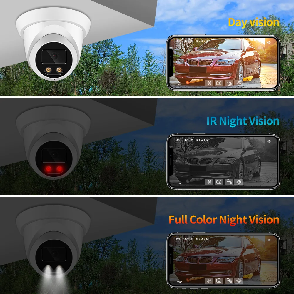New 4K 8MP IP Camera Audio Outdoor POE H.265 Onvif Wide Angle 2.8mm AI Color Night Vision Home CCTV Video Surveillance Security - Image 3