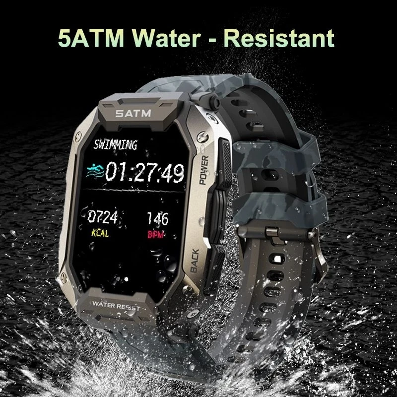 GPS Military Smart Watch Men Bluetooth Full Touch Screen 5ATM Waterproof Watches Sports Fitness Smartwatch For Android IOS Watch - Image 4