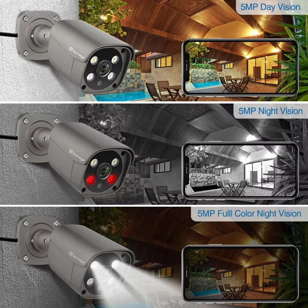 Techage H.265 4K 5MP 8MP POE IP camera two way audio human detection metal outdoor camera for cctv system - Image 5