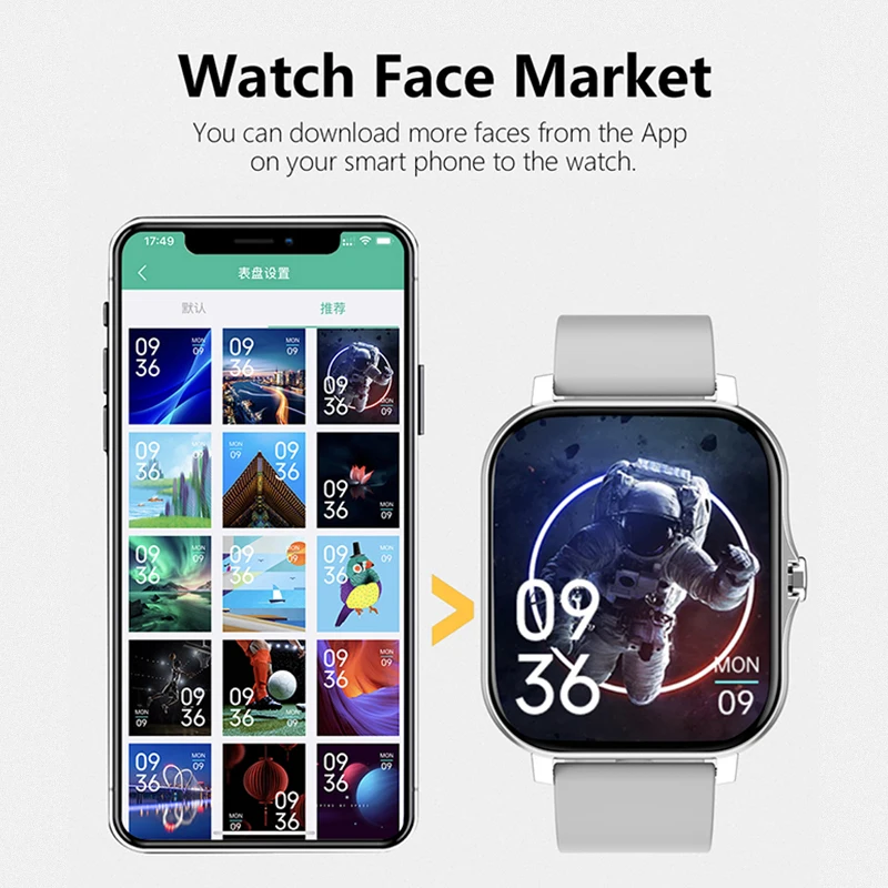 1.83'' Sports Smart Watch Fitness Clock Health Monitor Waterproof Smartwatch Wireless Call Watches for Men Women IOS Xiaomi 2024 - Image 4