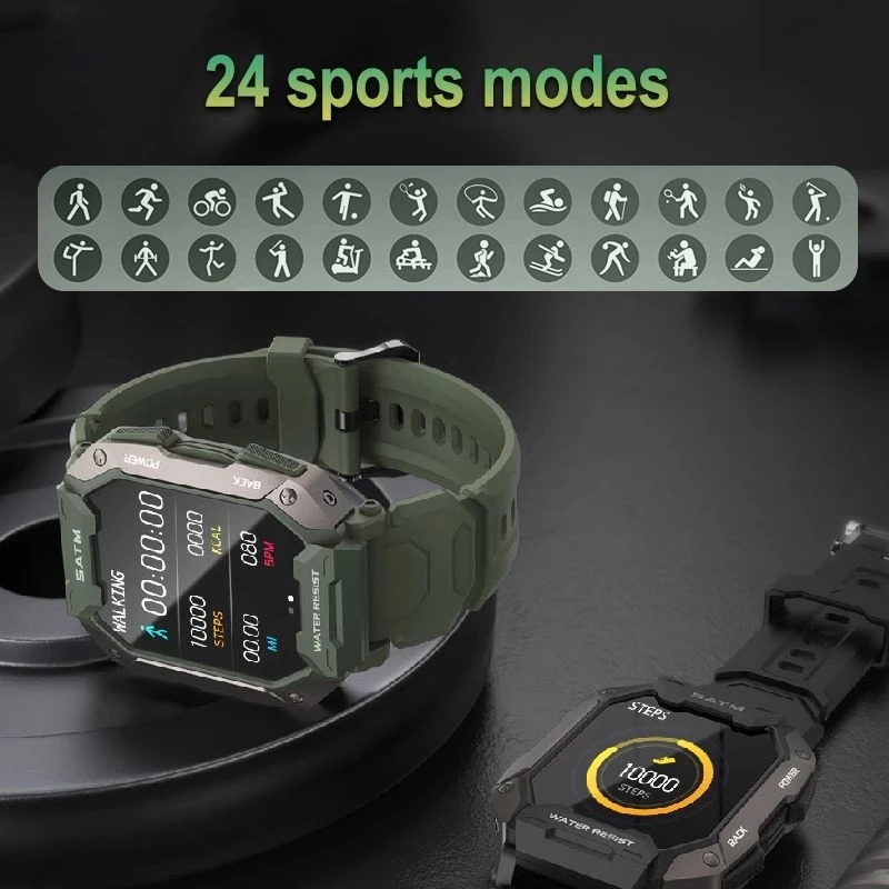 GPS Military Smart Watch Men Bluetooth Full Touch Screen 5ATM Waterproof Watches Sports Fitness Smartwatch For Android IOS Watch - Image 5