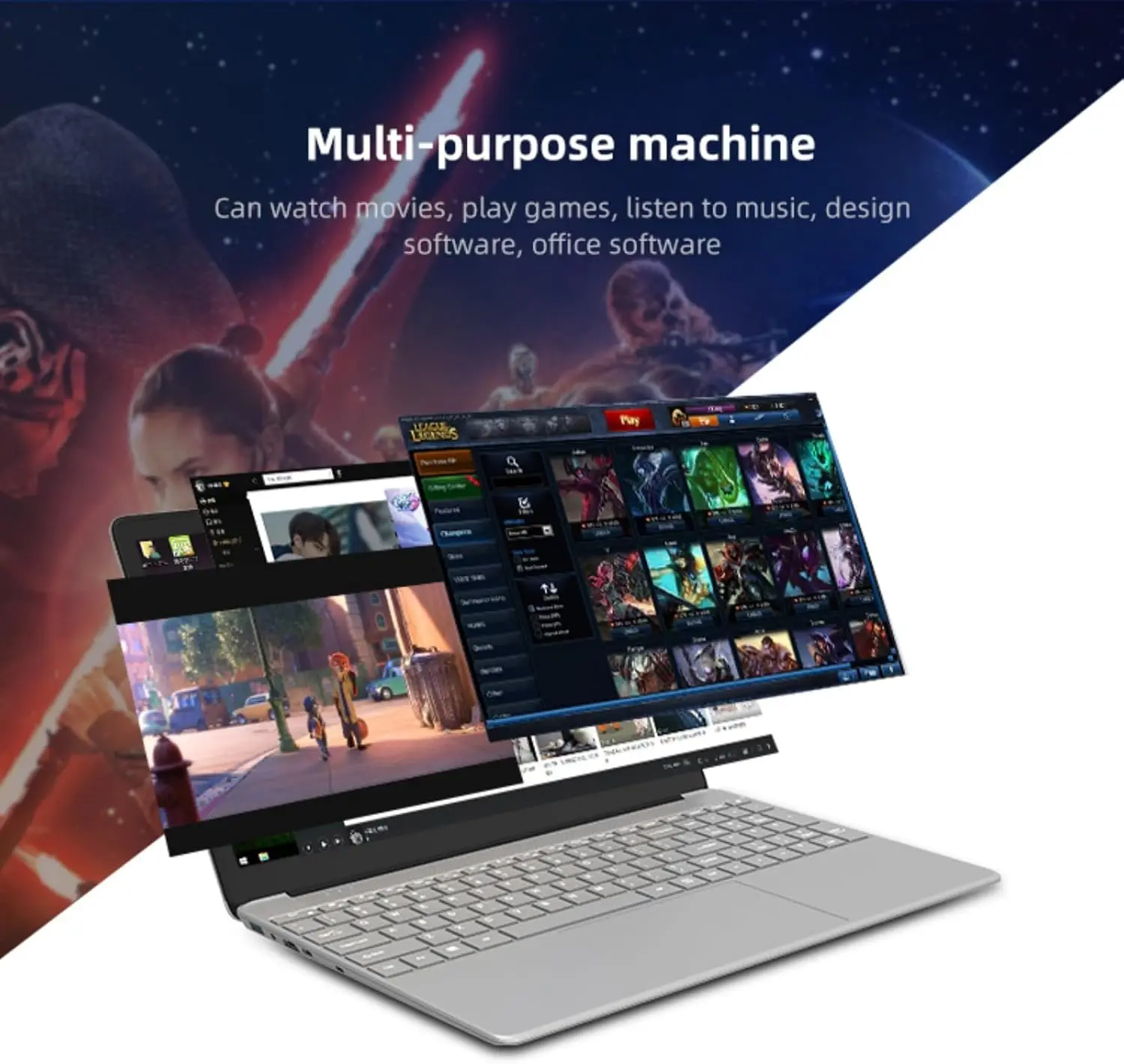 15.6 Inch Windows 11 Laptops Intel Core i3-5005U 16GB RAM 256GB ROM Notbook Pc Computer Laptop - Image 2